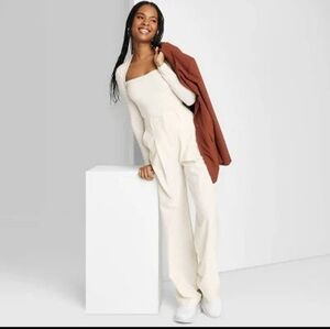 Women's Wide Leg Trousers - Wild Fable Off-White 8